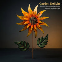 Spinner for Outdoor Garden, Metal Windmill Stake, Iron Sculpture for Patio Yard Decoration, Rotating Pinwheel