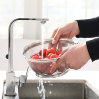 Rice Washing Basket and Kitchen Colander Set, Stainless Steel Mesh Basket with Handles, Rice Strainer and Vegetable Washing Basket for Rinsing