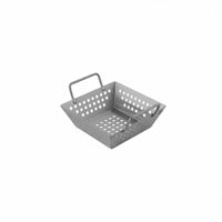 Double Handles Square Fry Basket Commercial Grade Double Handle Food Basket Rustproof Stainless Steel Snack Holder Long-Lasting for Restaurants, Home Cooks, Parties, Barbecue