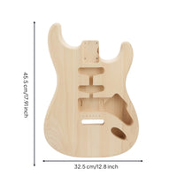Electric Guitar Two-Horned Body-Curved Design Guitar Body with Cavities Lightweight for Luthier, Custom Projects