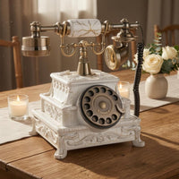 Audio Guestbook Phone Ornate Audio Guest Book Phone Retro Message Telephone Coiled Cord Voicemail Guest Book for Parties, Events