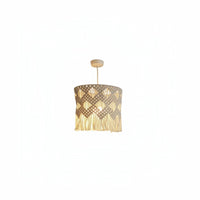 Cotton Rope Lamp Artisanal Pattern Soft Shadows for Cafe