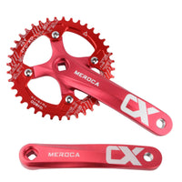 Mountain Bike Crankset Narrow-Wide Single Chainring Crankset Aluminium Alloy High Strength for Drivetrain Conversion