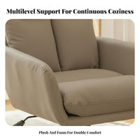 360-Degree rotate Height-Adjustable wheeled Chair Space-Saving Design Office Seating Ergonomic supportrest Desk Seat effortless Rolling Casters for Students, Home Workers, Teens, Bedroom, Small Apartments, Study Room, Vanity Area