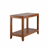 Solid Wood Construction 2-Tier Side Table Minimalist Design 2-Tier End Table Multi-Functional Bedside Stand Versatile Use for Apartment Dwellers, Homeowners, Families, Living Room, Bedroom, Hallway, Entryway