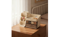 Makeup Organizer with Drawers Space-Saving Vanity Organizer with Drawers Easy to Clean Desktop Cosmetic Storage for Washroom