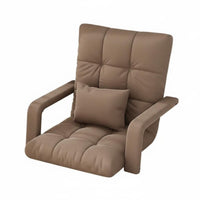 Foldable Design Adjustable Backrest Lounger Multi-Functional Adjustable Floor Lounger Padded Cushion Lounge Seat Sofa-Bed Convertible for Students, Young Adults, Gamers, Dorm Room, Bay Window, Bedroom, Reading