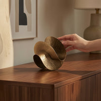 Abstract Circular Sculpture Contemporary Circular Sculpture Geometric Tabletop Accessory for Coffee Table, Living Room