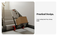 Adjustable Handle Stair Climbing Hand Truck Mute Wheels Heavy Duty Stair Climber Cart All-Terrain 6-Wheel Foldable Dolly for Delivery Personnel, Warehouse Workers, Stairs, Moving, Apartment Buildings, Office