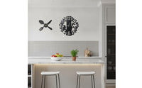 Silhouette Wall Clock Decorative Iron Wall Clock Elegant for Living Room, Office