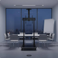 TV Stand on Wheels Universal Fit Mobile TV Stand No Required for Businesses, Educators, Conference Room, Classroom, Exhibition Show