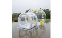 360° Panoramic View Inflatable Bubble Tent Easy Setup Transparent Garden Dome Spacious Interior Clear Inflatable Igloo Protection for Children, Glamping, Camping, Parties, Commercial Display