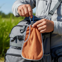 Compact Fishing Towel with Carabiner Clip Absorbent Fishing Towel with Clip Soft Towels Washable for Anglers