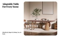 Rectangular Dining Table Rustic Minimalism design Double Workstation Vintage Look Indoor Furnishing for homeowners, telecommuting Workers, Living Room, Kitchen, Study