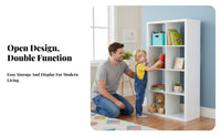 Adjustable Cube Organizer Freestanding Storage Cabinet Openrear Construction shelf unit for Children, Homeowners, Kids' Room, Playroom, Bedroom