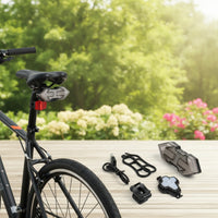 USB Rechargeable Rear Bike Light with Wireless Controller Waterproof Cycle Tail Light with Controller Universal Fit for Cyclists, Commuters