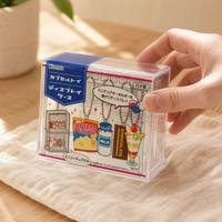 INOMATA Original Imported Badge Storage Box, Dustproof Display Case for Badges, Cards, and Anime Merchandise