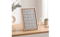 Jewelry Display Rack Rectangular Jewelry Holder with Padded Panel Band Display Tray for Vanity