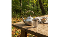 Teapot with Rope Wrapped Handle Food Grade Stainless Steel Teapot Large Capacity Cookware for Camping