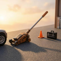 Hand-Painted Hydraulic Lifting Device Miniature Resin Miniature Car Lifting Device Compact-Profile Hobby Item Angled Handle
