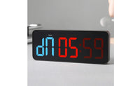 Large Display LED Gym Timer Adjustable Brightness Workout Timer Customizable Interval Clock with Wall Mount Bright for Athletes, Fitness Studio