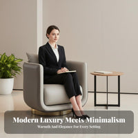 Upholstered Rotating Armchair Single Seater Rotating Tub Chair Modern and Design Ergonomic Design for Reception Area, Office