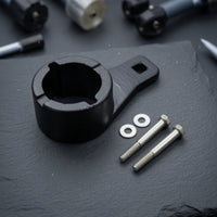 Harmonic Damper Pulley Holding Tool Black Iron Main Shaft Damper Pulley Holding Tool Heavy-Duty Main Shaft Holder with Fasteners for Mechanics