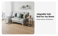 Space-Saving Foldable Futon Bed Adjustable Backrest Convertible Futon Multi-Positional Sleeper Couch Ergonomic Support for Apartment Dwellers, Couples, Students, Small Areas, Dorm Room, Bedroom, Home Office
