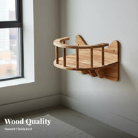 Space Saving Cat Wall Furniture Solid Wood Wall Mounted Cat Shelves Easy to Install Pet Supplies Sturdy for Indoor Cats, Apartment Dwellers, Small Homes, Living Room, Bedroom, Home