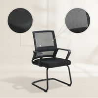 Mesh Office Chair Breathable Cantilever Chair Ergonomic Furniture for Professionals, Students, Conference Room, Reception Area