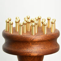 Natural Wood Brass Bristle Massage Comb Muscle Relief Rosewood Body Massager Portable Wooden Meridian Brush Ergonomic Grip for Women, Home Use, Bathroom