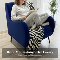 Houndstooth Armchair Nordic Design Upholstered Club Chair Retro & Look Long-Lasting Construction for Homeowners, Balcony