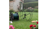 Tangle-Tangle-Resistant Hand Crank Hose Reel Easy Operation Flat Hose Storage Reel Ergonomic Design Gardening Equipment for Farmers