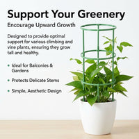 Green Fiberglass Plant Support Trellis, Stackable 3 Arm Trellis for Vining Plants, Weather Resistant Climbing Plant Support for Pots