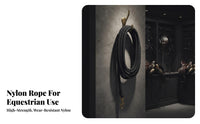 Sturdy Duty Horse Lunge Rope Gentle on Hands Nylon Training Rope with Snap Sturdy Duty Training Lead Comfortable Grip