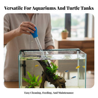 Fish Tank Waste Remover Strong Suction Fish Tank Waste Scooper Multifunctional Aquarium Cleaning Pipette for Aquarists, Turtle Owners, Home
