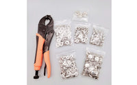 305 Pieces Stainless Steel Snap Button Pliers Set Heavy Duty Metal Snap Button Kit Easy to Install Press Stud Installation Kit Portable Storage Case for DIY Crafters, Clothing Repair, Leatherwork, Craft Making