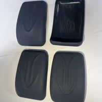 4 Pieces Interior Handle Protector Leaf Pattern Silicone Handle Cover Slip-on Door Grip Cover Embossed Lettering