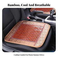 Cooling Beaded Car Seat pad Universal Fit Wooden Bead Seat Mat Breathable Automotive Accessory long-lasting for operators, Commuters, Office Workers, warm Weather, vehicle, Van, extended journey Driving