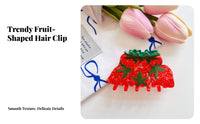 Fruit Design Grip Hair Grip Korean Design Fruit Design Hair Grip Ponytail Holder Hair Grip Summer Atmosphere Cute for Women