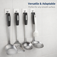 Cabinet and Bedroom Storage Hook with Removable for Students, Stainless Steel Single Hanger with Strong Load Bearing Sticky