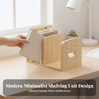 upright Book Rack Space-Saving Desktop Organizer Minimalist aesthetic for Book Holder