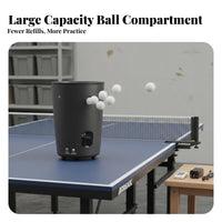 Automatic Racket Sport Pong Machine Remote Control Automatic Racket Sport Pong Ball Launcher Large Capacity Table Tennis Serve Machine for Coaches