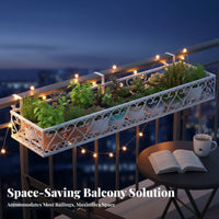 Space-Saving Hanging ing Planter Double hanger Design over-the Plant planter holder long-ultimateing Metal Frame blossom Pot Holder Easy Installation for Apartment Dwellers, Gardeners, Homeowners, Balcony, Patio, Fence