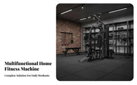 Complete Home Gym Sturdy Steel Frame Complete Gym Machine Adjustable Components Full Body Workout Machine