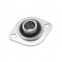 Triangular Flange Bearing Silver-Toned 3-Bolt Flange Bearing for Machinery