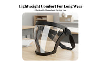 Full Face Protection Guard Clear Visual Field Water-Resistant Face Guard Dustproof Transparent Guarding Visor for Lab Work, Outdoor, Grinding