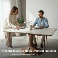 Rectangular Slabsurface rustic minimalism Design 6-8 Person Rectangular Table Modern Minimalist Household Furniture for Families, Dining Room, Home, Office