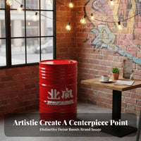 Retro Design Mechanical & design Booth Set Long-lasting Oil Drum Furniture Set Comfortable Restaurant Seating Easy to Clean for Bar Owners, Cafe Proprietors, Interior Designers, Cafes, Restaurants, Lounges, Lounge Area