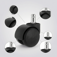 Caster Wheels for Office Chairs, Gaming Chairs, and Stools - Heavy Duty Replacement Swivel Casters